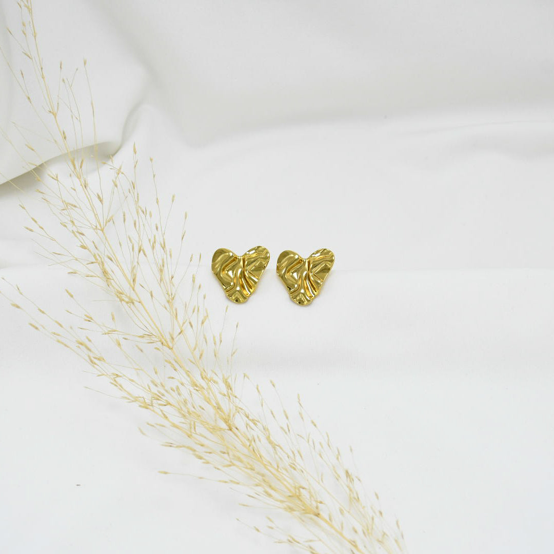 ARETES CHUNKY GOLD RENATA