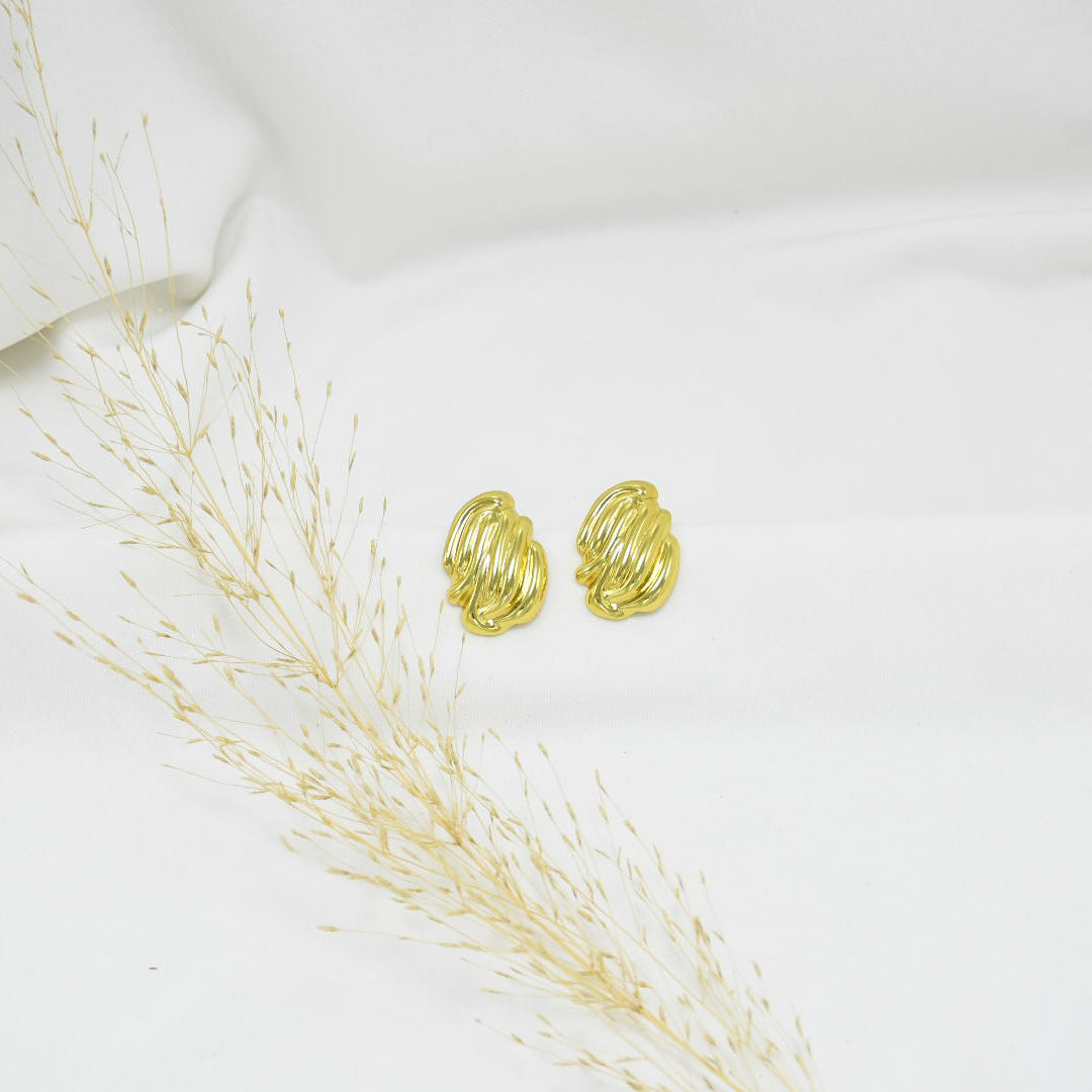 ARETES CHUNKY GOLD BEATRICE