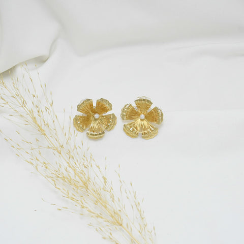 ARETES CHUNKY GOLD IRIS