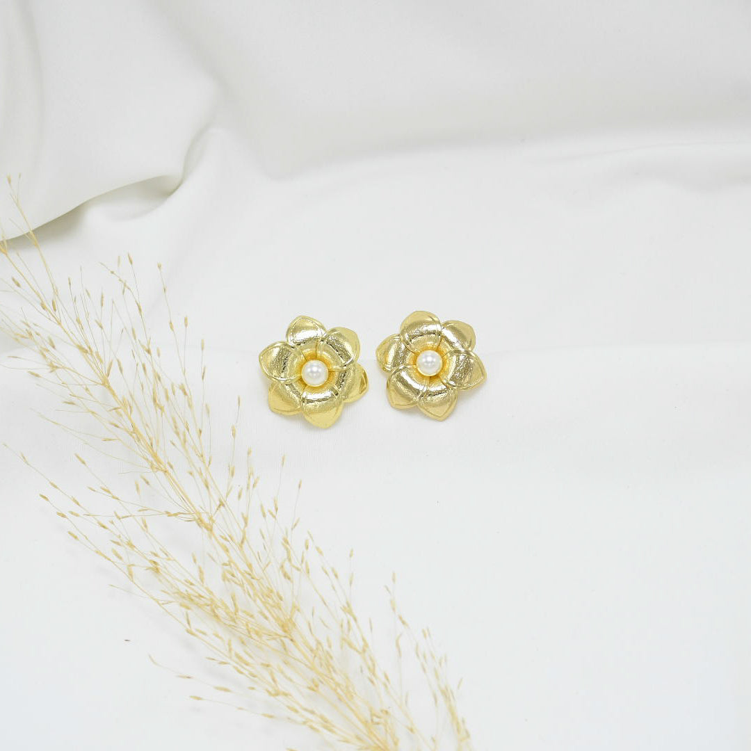 ARETES CHUNKY GOLD AZUCENA