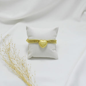 PULSERA GOLD DE PERLAS REGULABLE DE HILO
