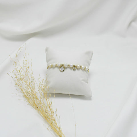 PULSERA GOLD REGULABLE DE PERLAS VC