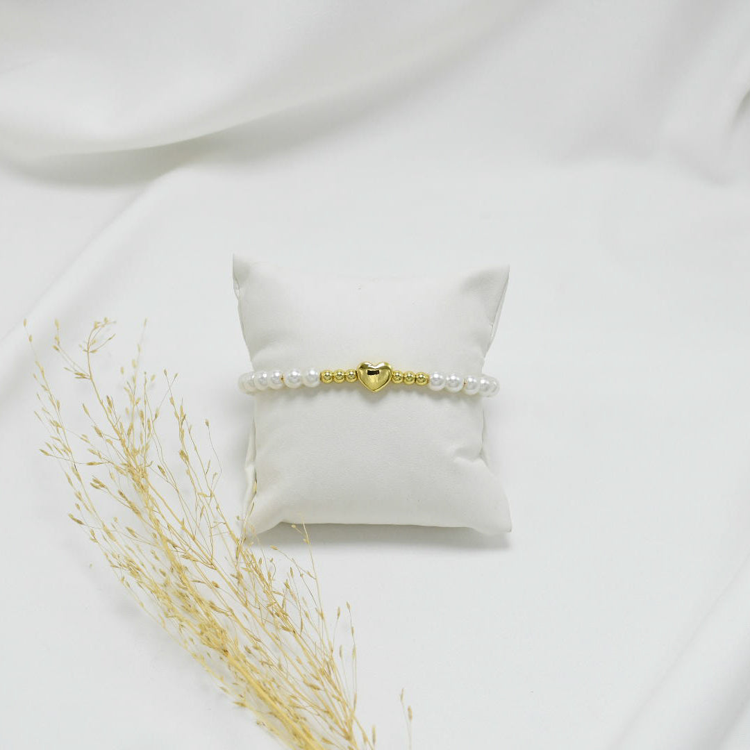 PULSERA GOLD DE PERLAS REGULABLE DE HILO