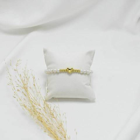 PULSERA GOLD DE PERLAS REGULABLE DE HILO