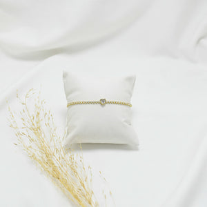 PULSERA GOLD REGULABLE PUNTO CORAZÓN