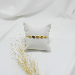 PULSERA GOLD REGULABLE CORAZONES