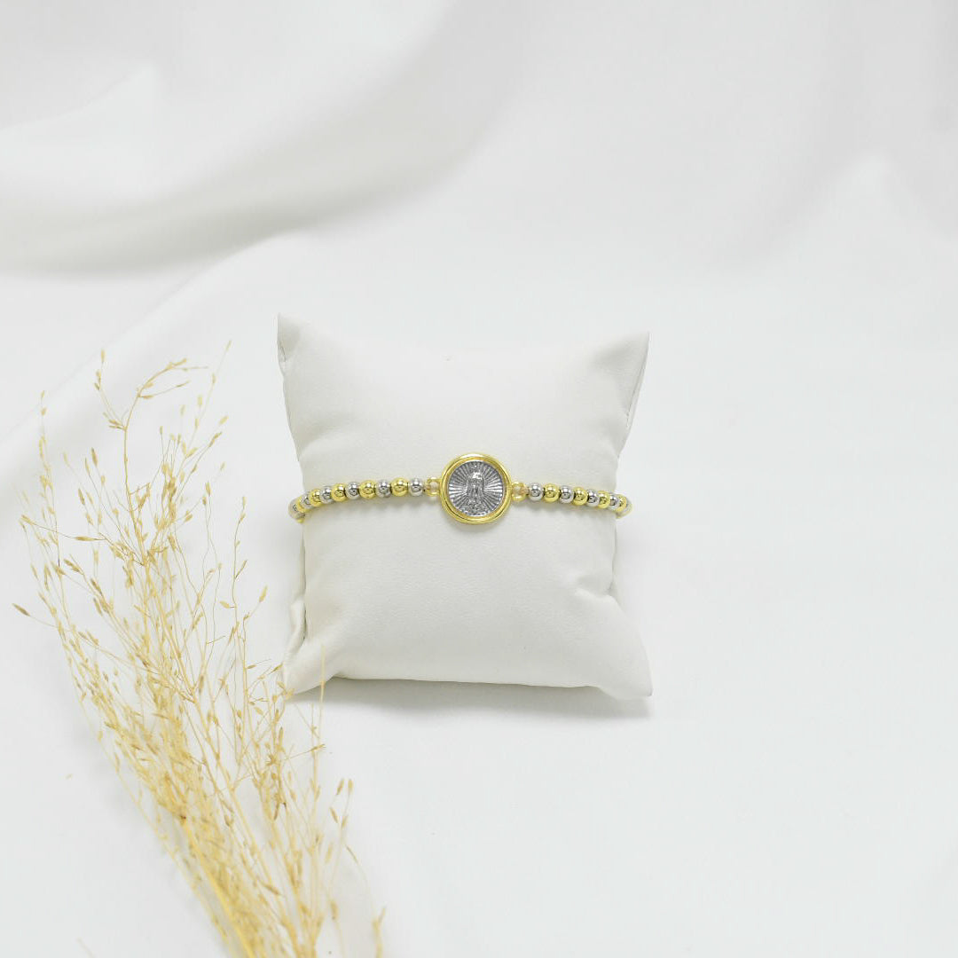 PULSERA GOLD REGULABLE VIRGEN GUADALUPE