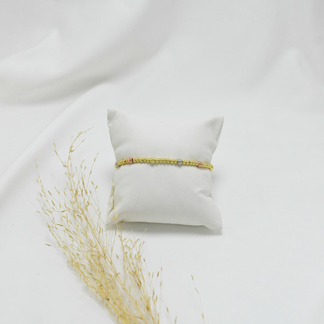 PULSERA GOLD REGULABLE DE HILO MULTICOLOR