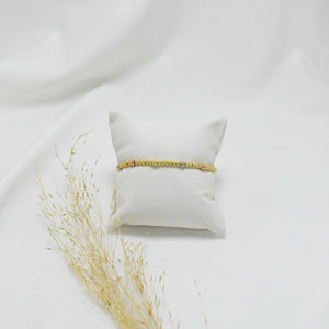 PULSERA GOLD REGULABLE DE HILO MULTICOLOR