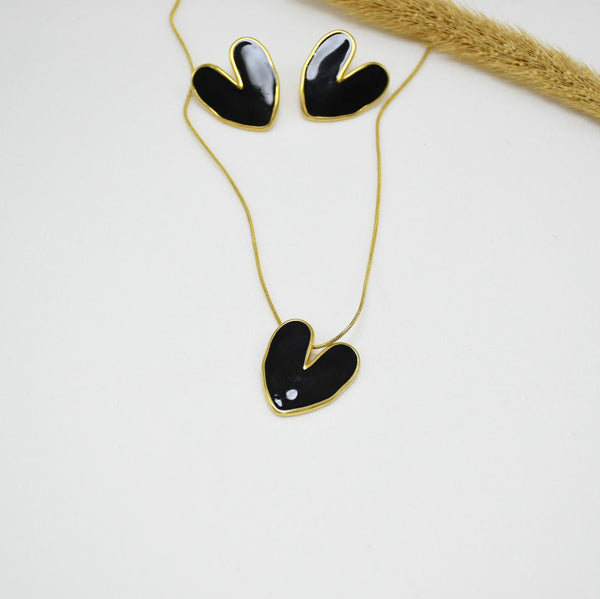 SET COLLAR & ARETES GOLD SILVIA