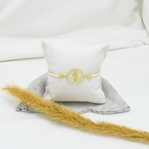 PULSERA DE HILO CREMA SAN BENITO I