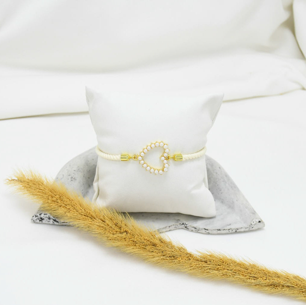 PULSERA DE HILO CREMA INLOVE