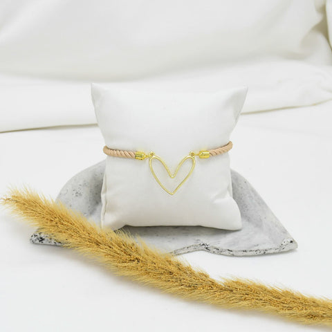 PULSERA DE HILO BEIGE MOCCA