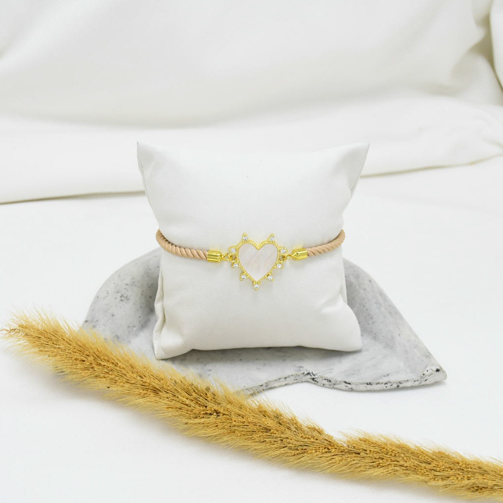 PULSERA DE HILO BEIGE GINGER