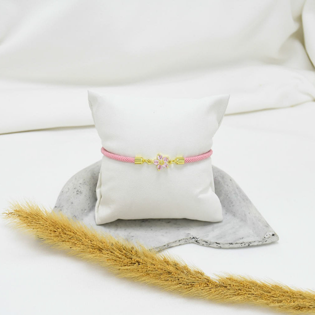 PULSERA DE HILO PINK FLOWERS
