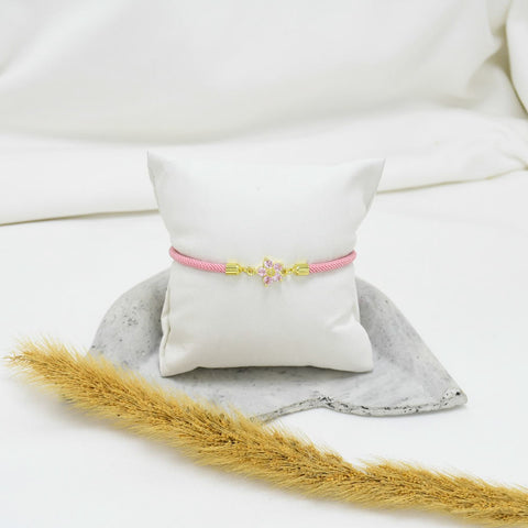 PULSERA DE HILO PINK FLOWERS