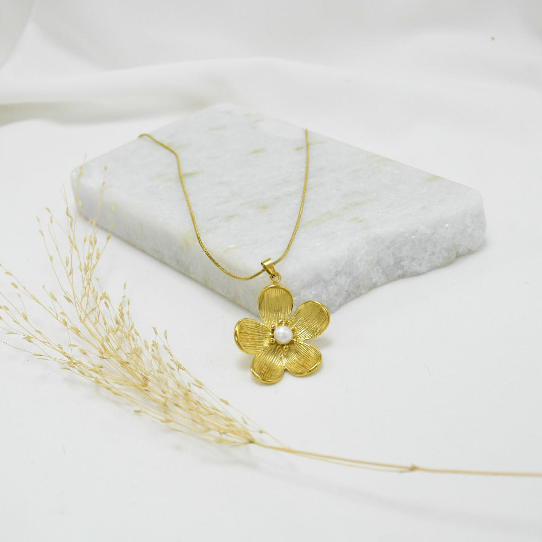 COLLAR GOLD CHUNKY DAHLIA