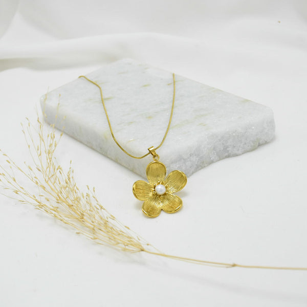 COLLAR GOLD CHUNKY DAHLIA