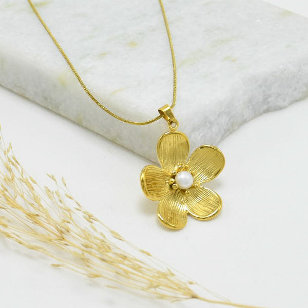 COLLAR GOLD CHUNKY DAHLIA