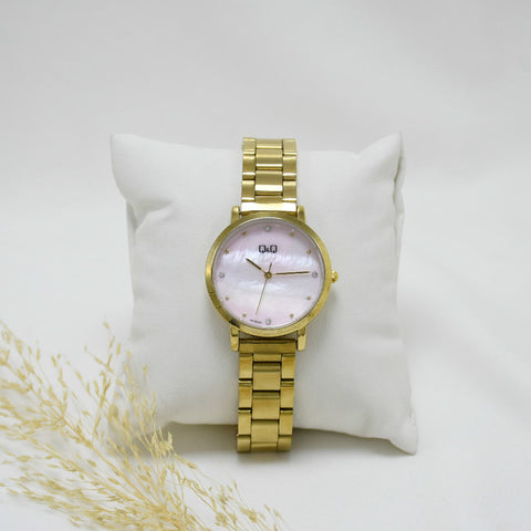 RELOJ DE MUJER GOLD Q&Q MAGALY