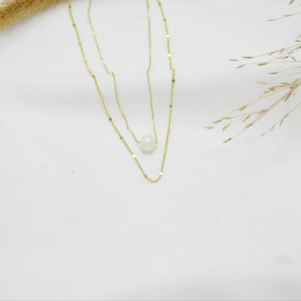 SET DE CADENAS *2 GOLD PEARL