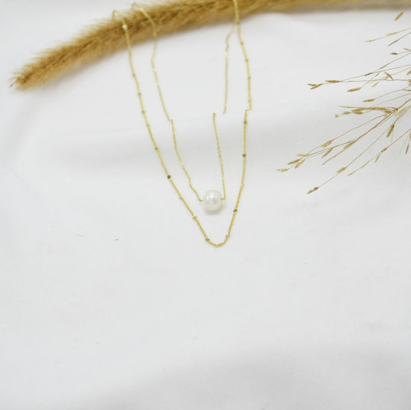 SET DE CADENAS *2 GOLD PEARL