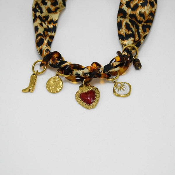 COLLAR BANDANA GOLD CHUNKY OLIVIA