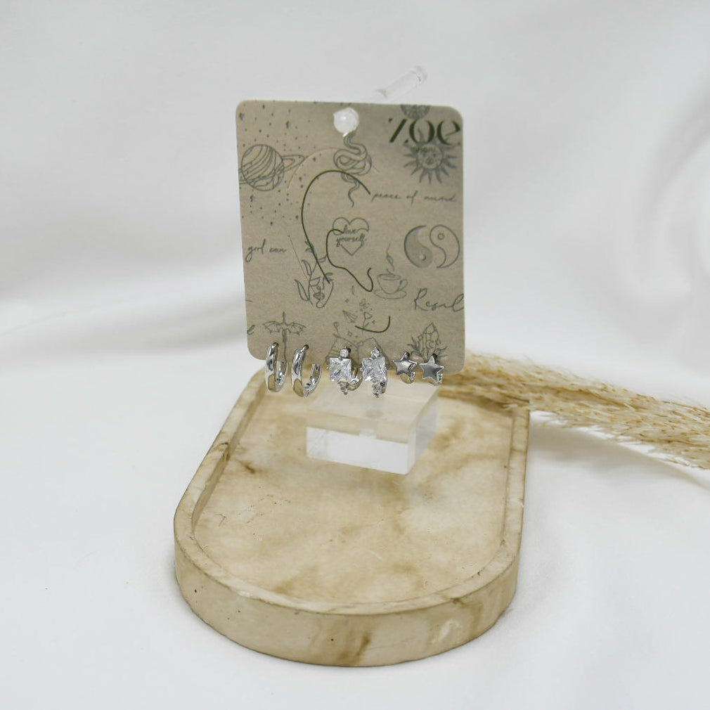 SET DE ARGOLLAS SILVER V