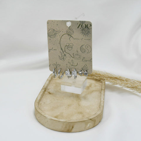SET DE ARGOLLAS SILVER V