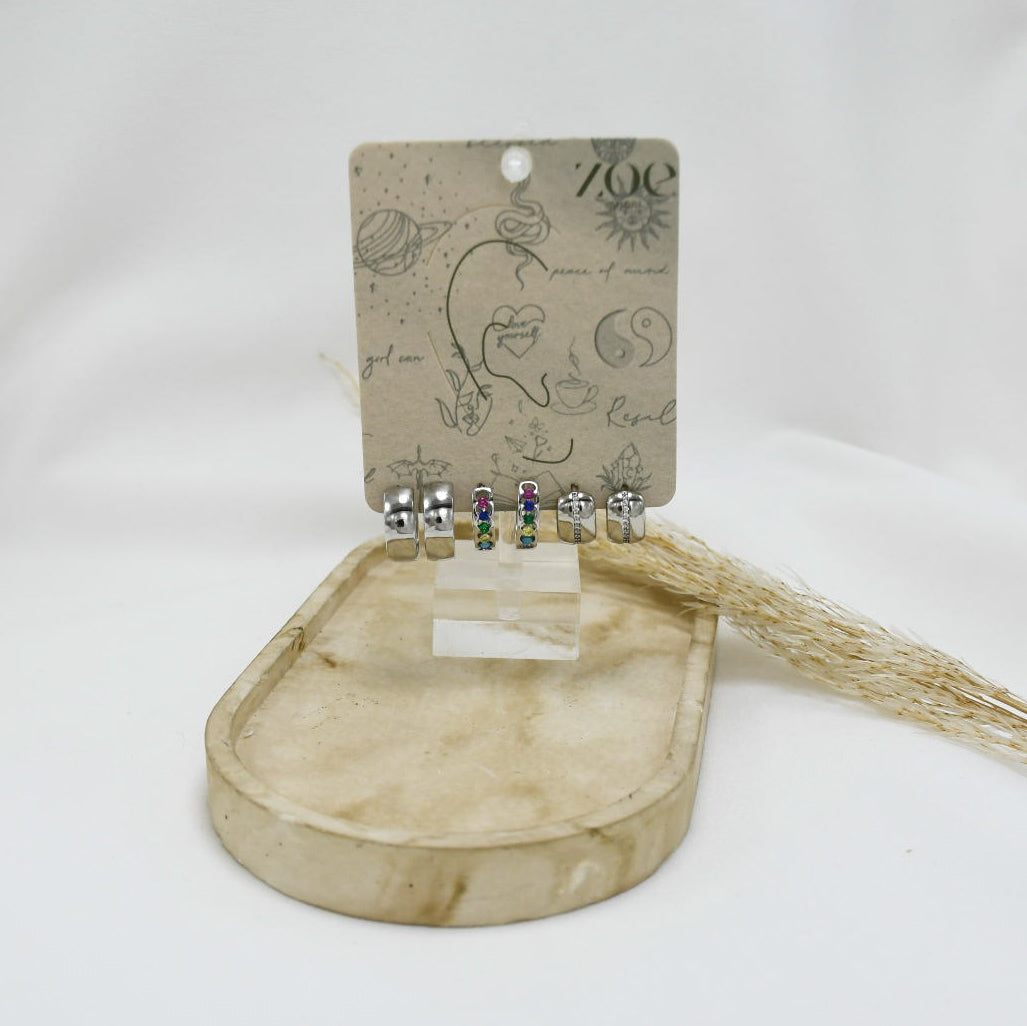 SET DE ARGOLLAS SILVER Xl