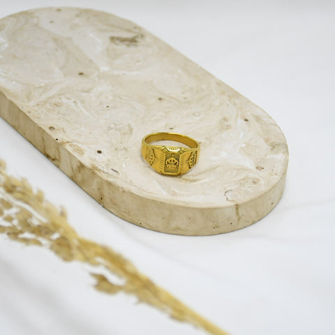 ANILLO GOLD VARONIL REY