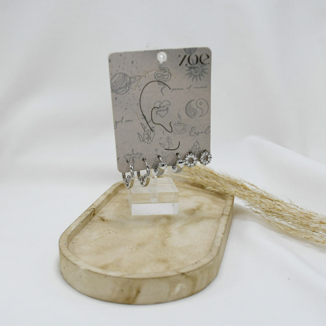 SET DE ARGOLLAS SILVER XV
