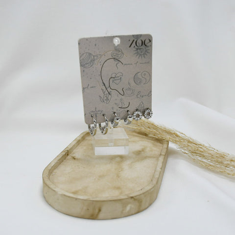 SET DE ARGOLLAS SILVER XV