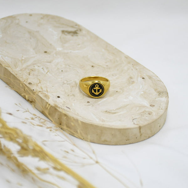 ANILLO GOLD VARONIL ANCLA