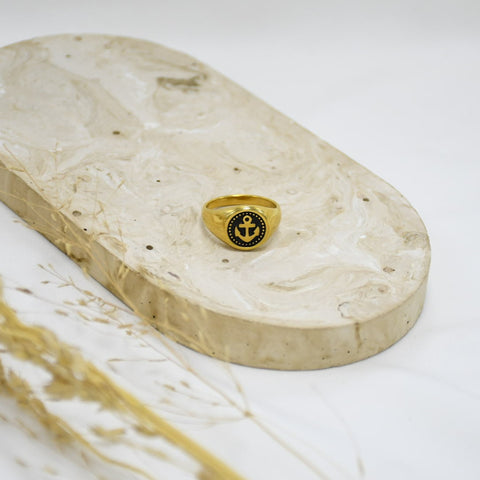 ANILLO GOLD VARONIL ANCLA