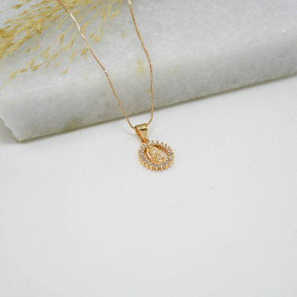 CADENA GOLD ROSE VIRGEN DE GUADALUPE