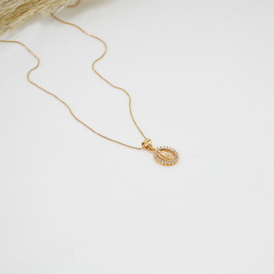 CADENA GOLD ROSE VIRGEN DE GUADALUPE
