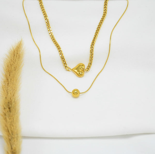 SET DE CADENAS AMAR *2 GOLD CHUNKY