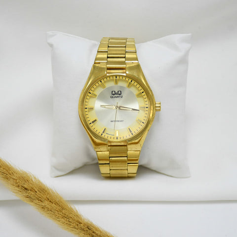 RELOJ VARONIL GOLD Q&Q MATEO