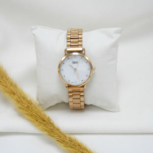 RELOJ DE MUJER ROSE GOLD Q&Q AMELIA