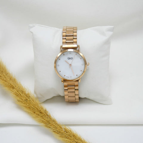 RELOJ DE MUJER ROSE GOLD Q&Q AMELIA
