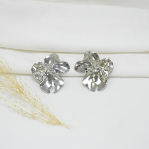 ARETES CHUNKY SILVER FERNY