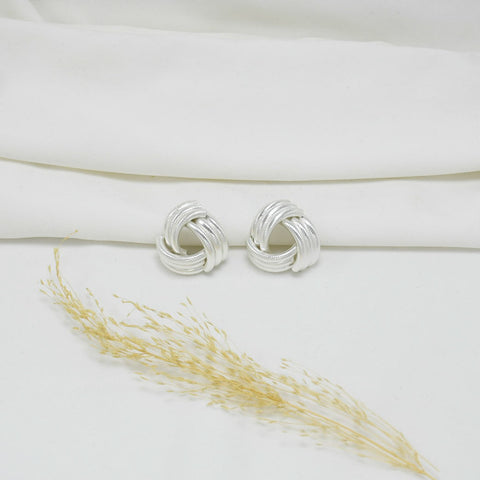 ARETES CHUNKY SILVER MATE MARCELA