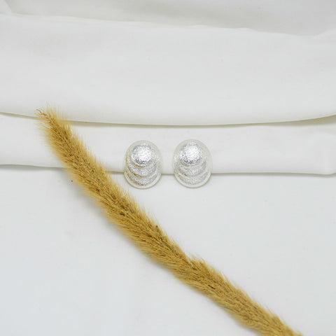 ARETES CHUNKY SILVER MATE ZAMIRA