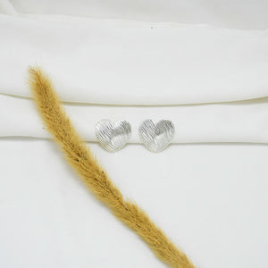 ARETES CHUNKY SILVER AMORE