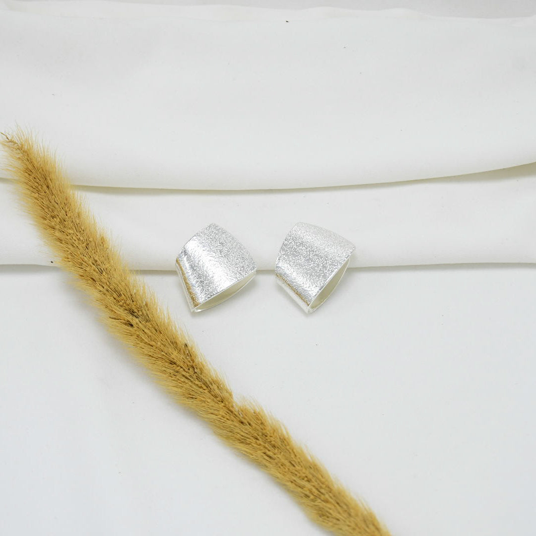 ARETES CHUNKY SILVER MATE ERIKA