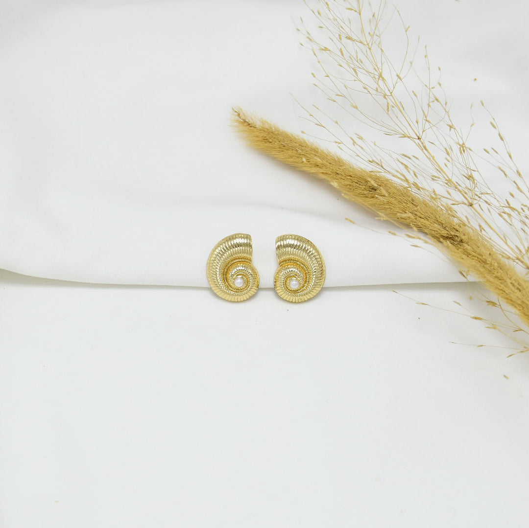 ARETES CHUNKY GOLD IRIS