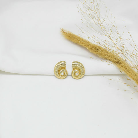 ARETES CHUNKY GOLD IRIS