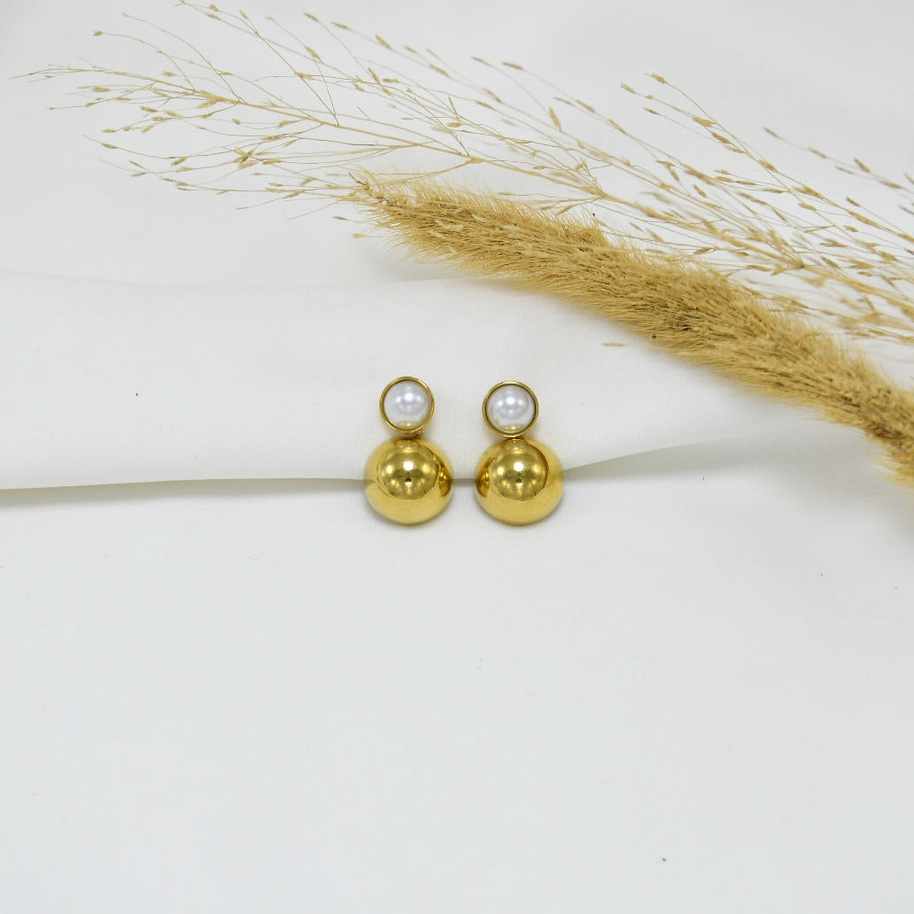 ARETES CHUNKY GOLD ÁMBAR