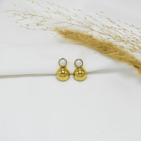 ARETES CHUNKY GOLD ÁMBAR